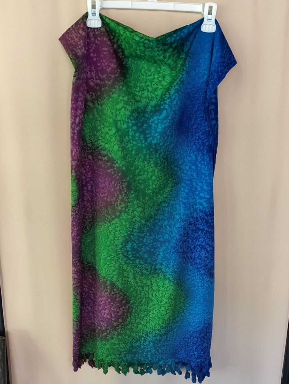 Rima Gradient Sarong/Wrap in Green, Blue & Purple